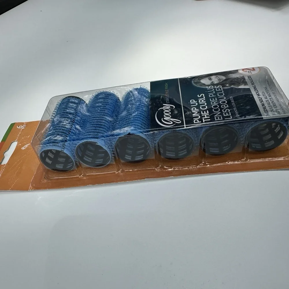 Goody Pump Up the Curls Medium Self Holding Rollers Style 2 - Blue